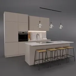 Modern Kitchen With Island