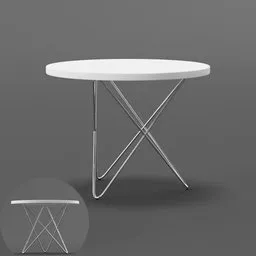 Minimalist White Table V Legs