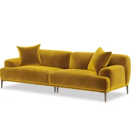 Abisko Plush Yarrow Gold Sofa