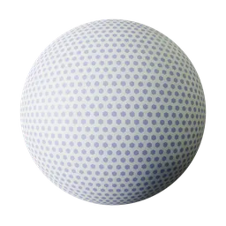 Seamless hexagonal pattern on subtle paper texture for PBR materials in Blender 3D and similar applications.