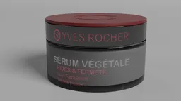 Detailed 3D model of Yves Rocher skincare cream container, high-quality asset for Blender rendering.