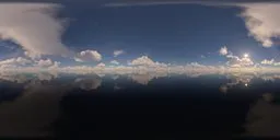 Sea level, reflection, sun, clouds