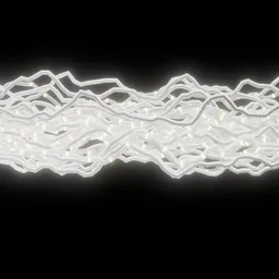 Abstract White Wireform with Subtle Glow