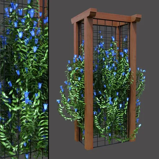 Blue Flower Trellis Tower