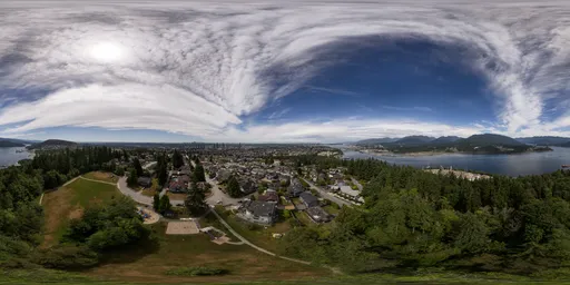 Modern Cityscape Cloudy Day