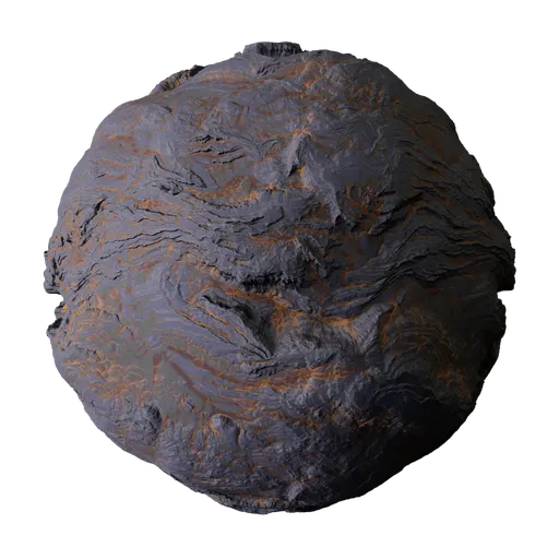 Highly detailed PBR Rugged Rock texture for 3D modeling in Blender and other software.
