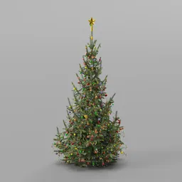 Christmas Tree Decorated Med