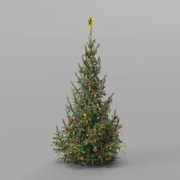 Christmas Tree Decorated Med