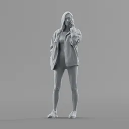 Lowpoly Female Standing
