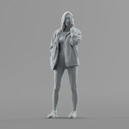 Lowpoly Female Standing