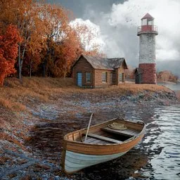 Cozy Autumn Lighthouse