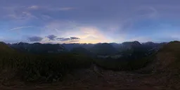 Twilight Sunset Mountain Landscape