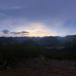 Twilight Sunset Mountain Landscape