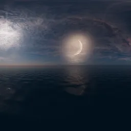 Evening night moon star