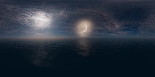 Evening night moon star