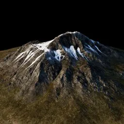 Realistic Snowy Mountain Terrain