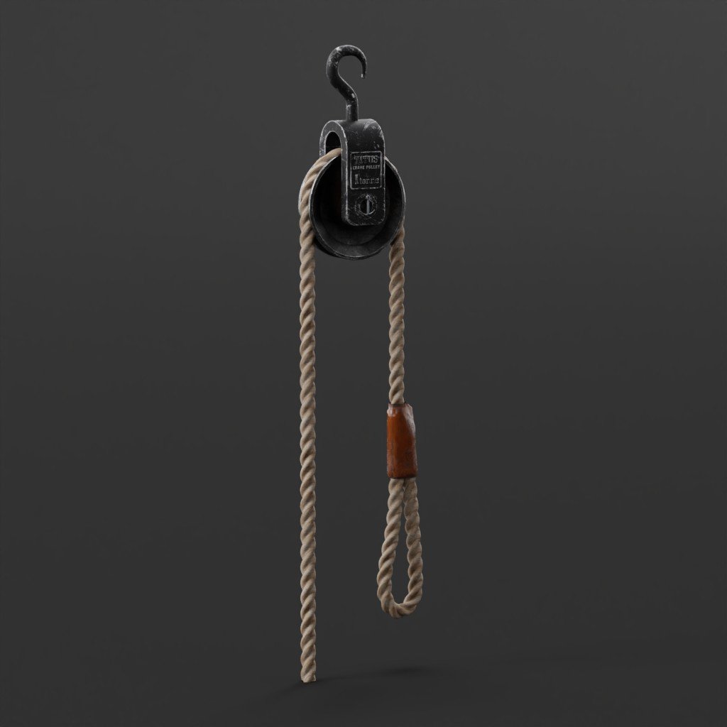 Crane Pulley | Industrial Machinery models | Blendkit