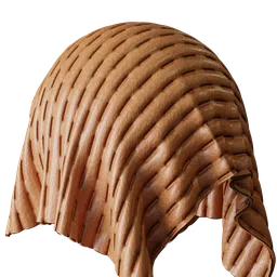 Thin Dashline Embossed Tan Leather
