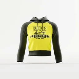 Keep Moving Raglan Motivational Hoodie