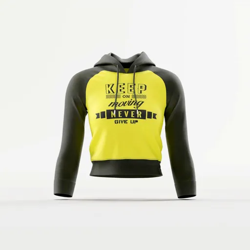Keep Moving Raglan Motivational Hoodie