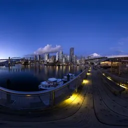 Downtown City Buildings Night