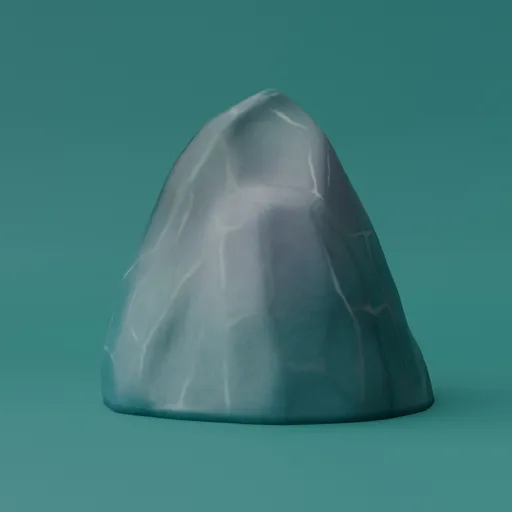 Low poly game rock