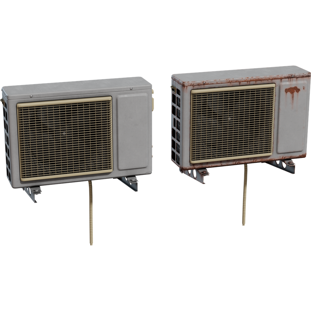 Exterior Aircon Unit Industrial Equipment models BlenderKit