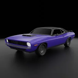 Low poly plymouth car