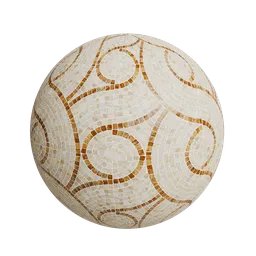 Mosaic floor tile