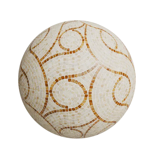 Mosaic floor tile