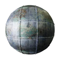 Metal Panels Rivets Blue