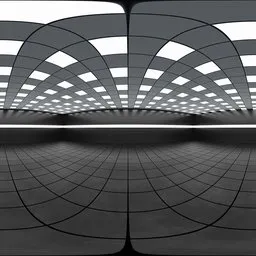 Futuristic Grid Hall HDRI