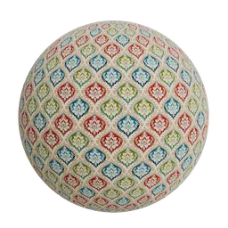 Turkish style medallion wallpaper