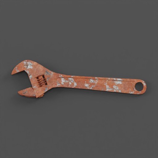 Wrench rusted Handtools models BlenderKit