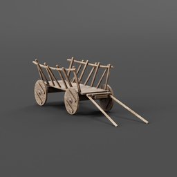 Wooden cart long