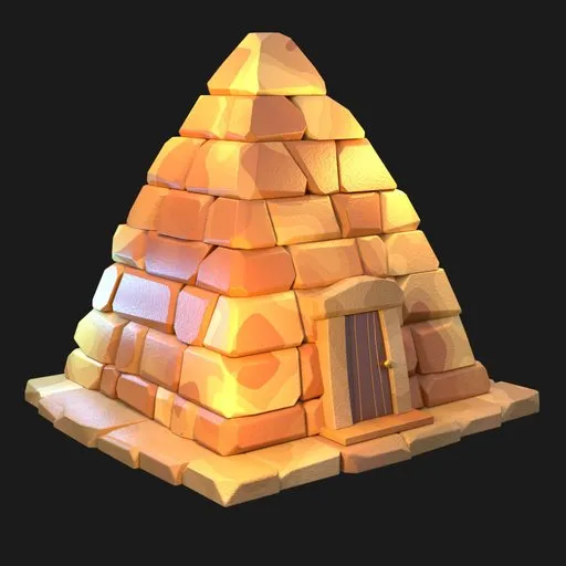 Stylized Cartoon Pyramid