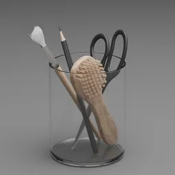 Minimal Desk Organizer Glass Cup