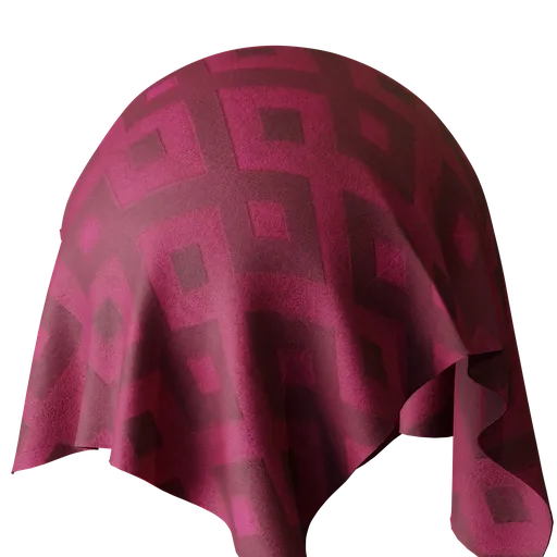 Geometric Pink Velvet