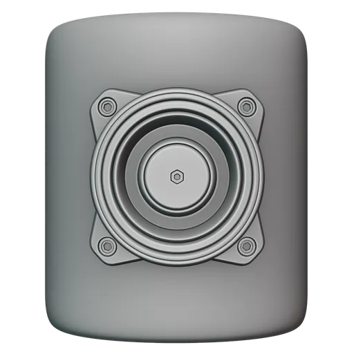 "High-detail 3D sculpting brush imprint for Blender, ideal for mechanical model surface detailing"