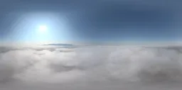Highsky fog clouds sunshine