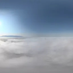 Highsky fog clouds sunshine