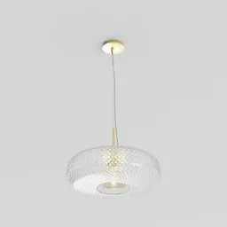 Glass and brass ceiling light