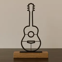 Acoustic Guitar Silhouette Decor
