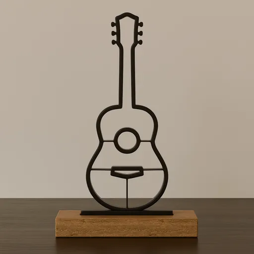 Acoustic Guitar Silhouette Decor