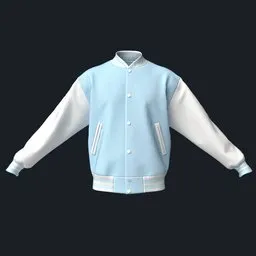 Pastel Blue Varsity Jacket