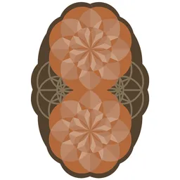 Peach Blossom Oval Carpet