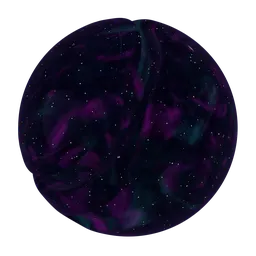 Procedural galaxy texture for 3D modeling in Blender, customizable for space scenes with vibrant nebulas and stars.