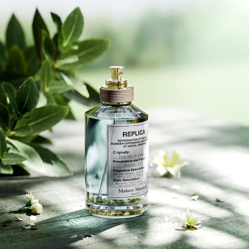 Sunlit Botanical Perfume Bottle Scene