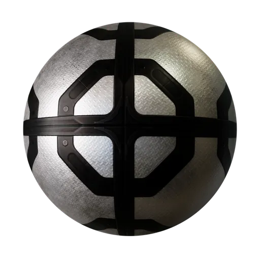 High-quality PBR Metal Plate texture for 3D models, ideal for sci-fi designs in Blender and other software.