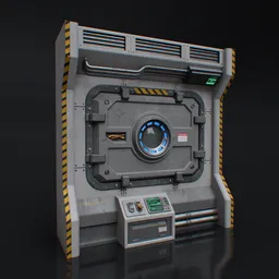 Scifi lockdown zone blast door